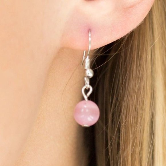 Teardrop Tranquility Pink Necklace - Picture 3 of 3